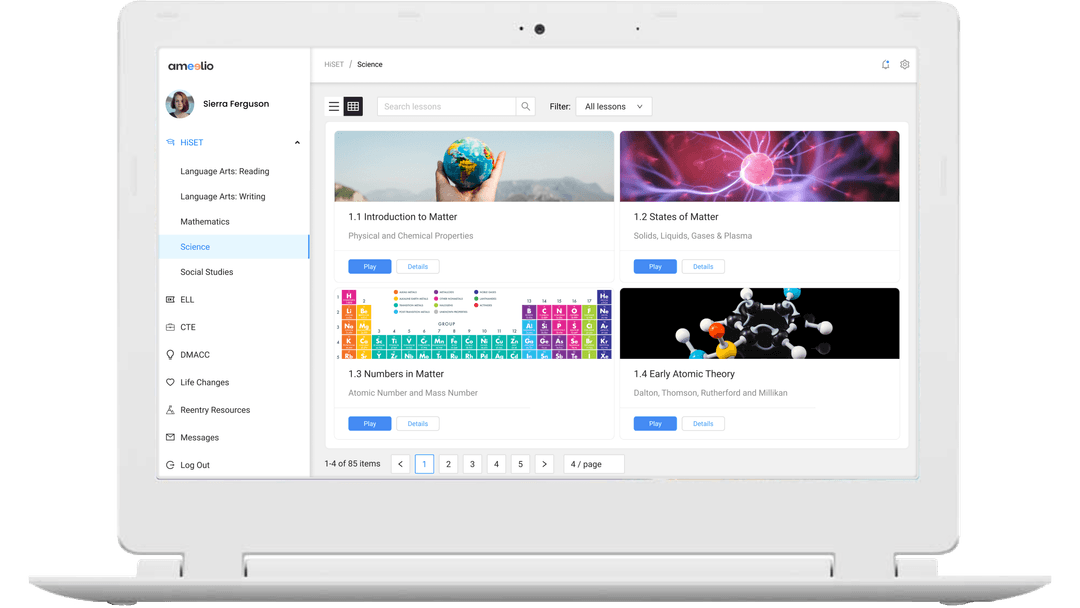 LMS mockup